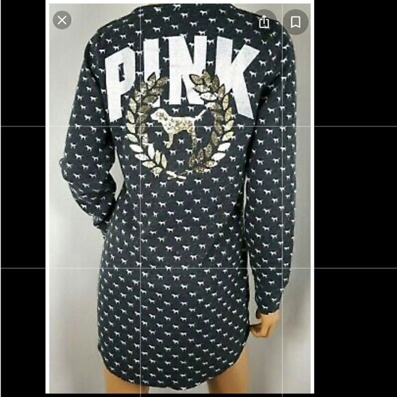 VS Pink bling sleep shirt large (L) - Picture 2 of 9
